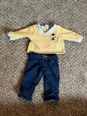 Bitty Twins Bitty Baby Yellow Striped Outfit American Girl